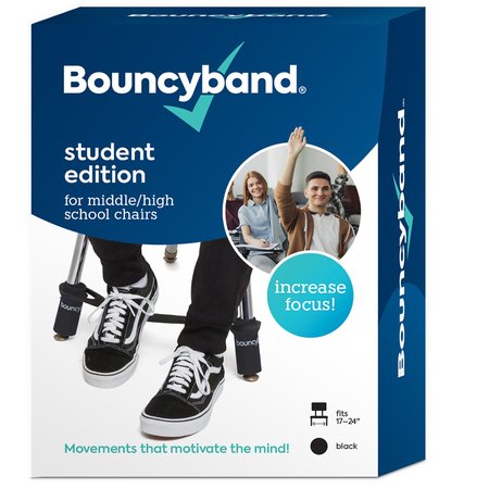 BOUNCYBANDS Bouncybands® for Middle/High School Chairs, Black CMBK